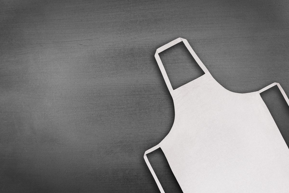 Apron on Black Background