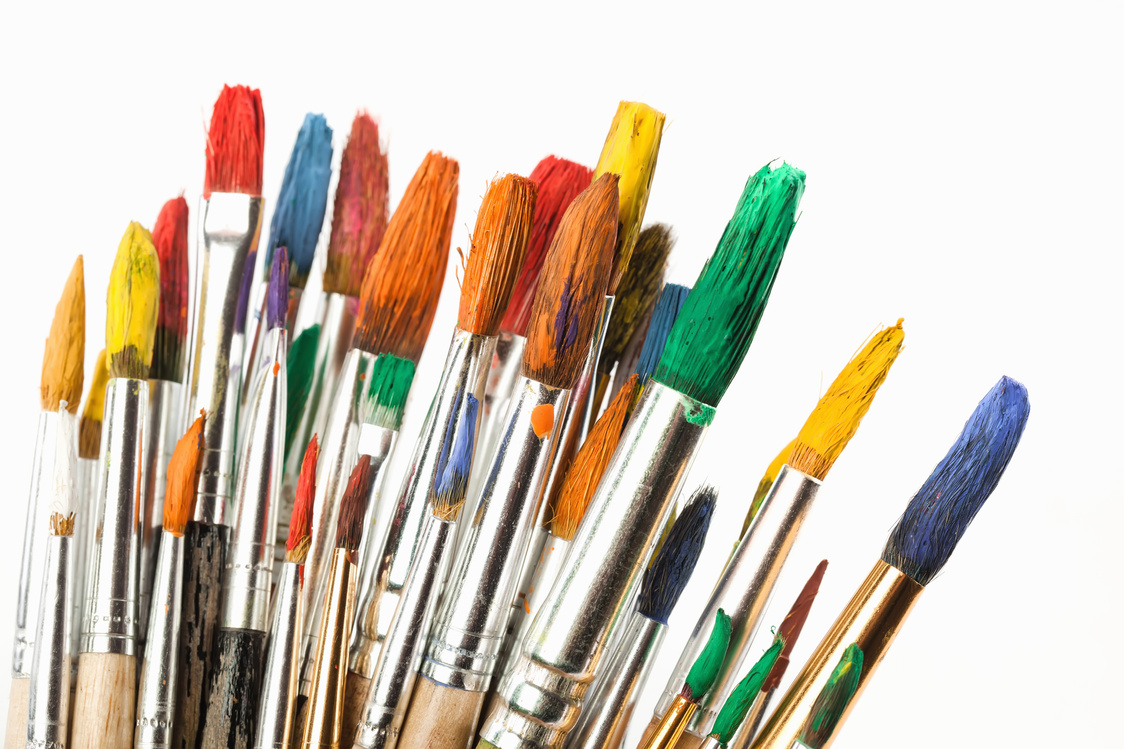Paints and brushes